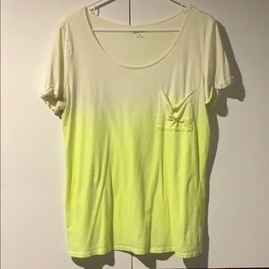 Scoop Neck Ombré Short Sleeve T-Shirt